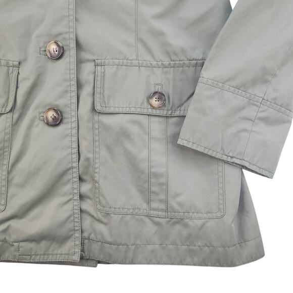 Michael Kors Jacket Womens Medium Olive Green Cargo Rain Spring Fall Military - Picture 9 of 16